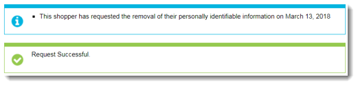 Request Removal of Personal Info messages